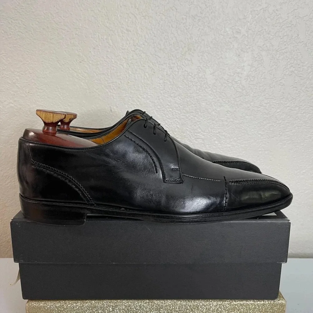 Mezlan Agostino 1602 Black Leather Oxford Dress Shoes Lace up Men's Size 10.5 M